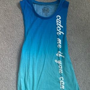 Blue ombré tank top